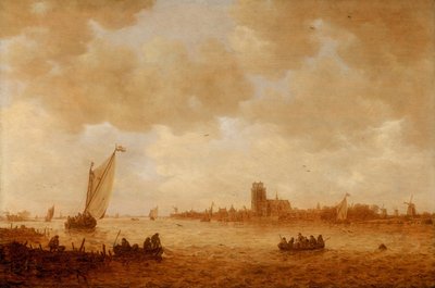 View of Dordrecht with the Grote Kirk Across the Maas by Jan Josephsz van Goyen
